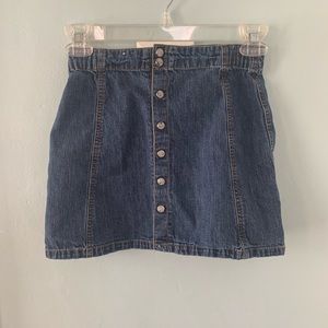 Gap Kids Denim Snap Front Denim Skirt, Size 7